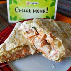 Вкусный вариант лавашного завертона 😋👍