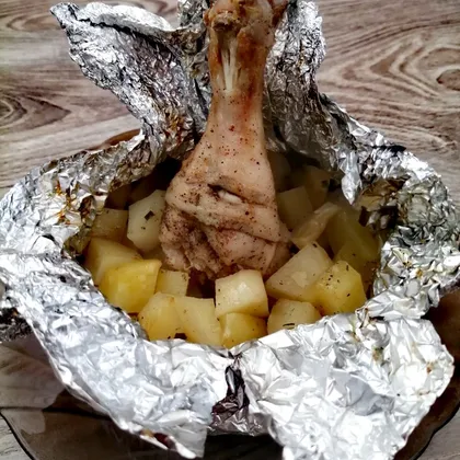Куриные ножки с картофелем
