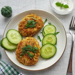 Оладьи из кабачков с сыром и творогом