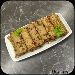 Тонкие блинчики из печени с начинкой