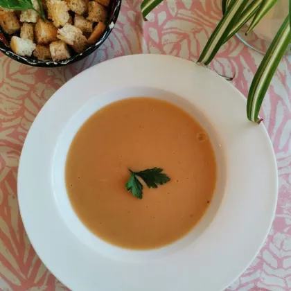 Суп из чечевицы с курагой