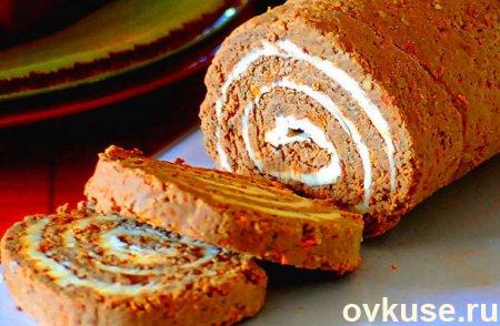 Рулет из печени с луком и морковью
