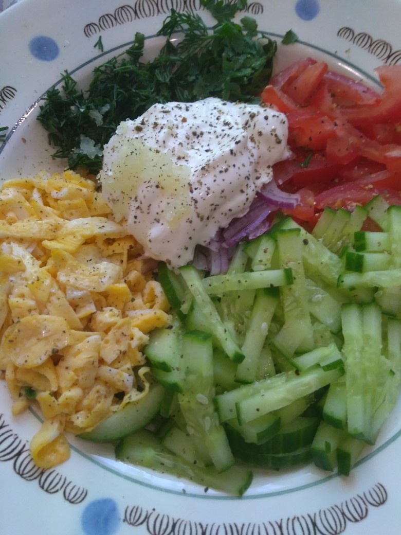 Салат с омлетом - как приготовить, рецепт с фото по шагам, калорийность - hb-crm.ru