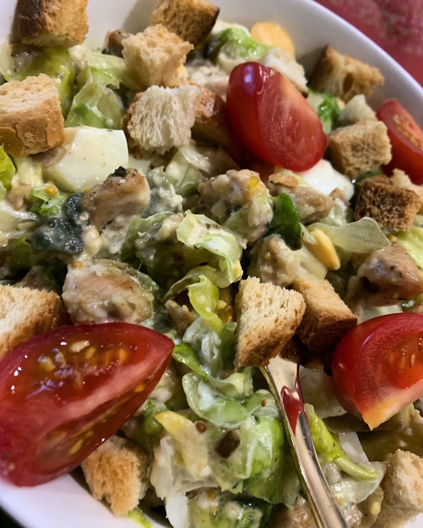 Цезарь с горчично-лимонном соусом⭐️