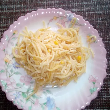 Спагетти с кукурузой