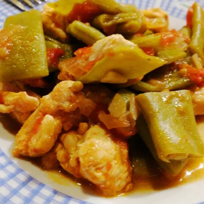 Стручковая фасоль с куриной грудкой #пп #чемпионатмира #франция