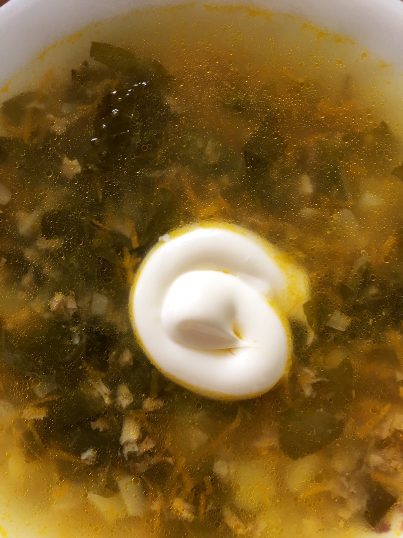 Суп из щавеля в мультиварке