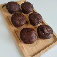Шоколадные кексы с бананом 
