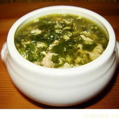 Куриный суп с зеленью