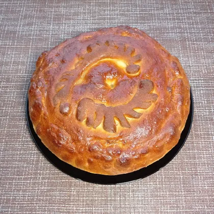 Татарский пирог с курицей и картофелем