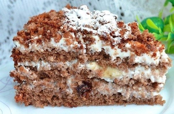 Как приготовить Медовый торт с грецким орехом и черносливом рецепт пошагово