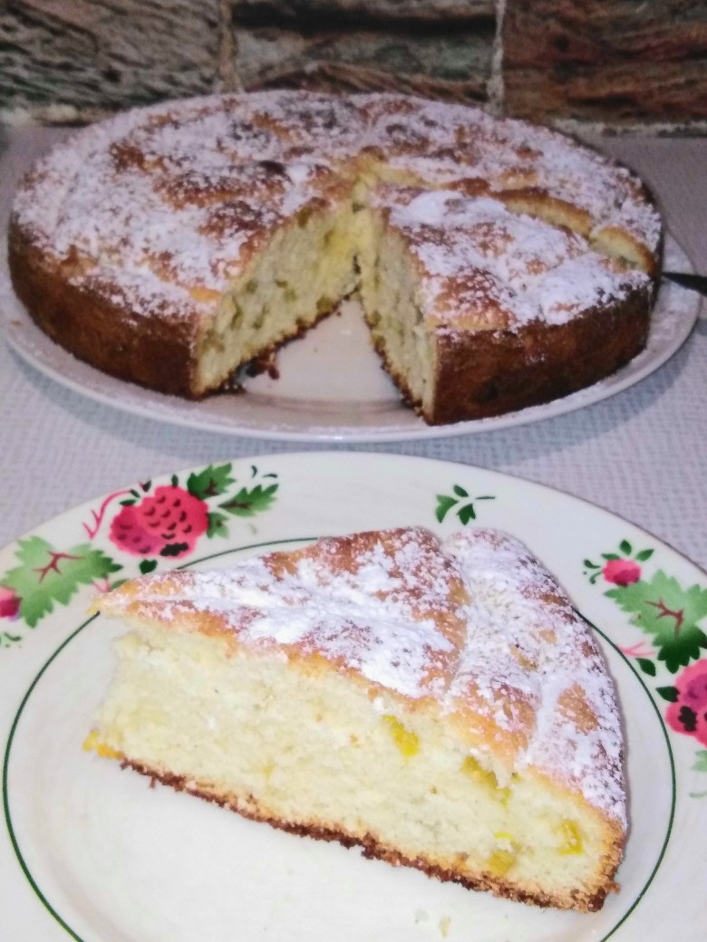 🥧Шарлотка с ревенем