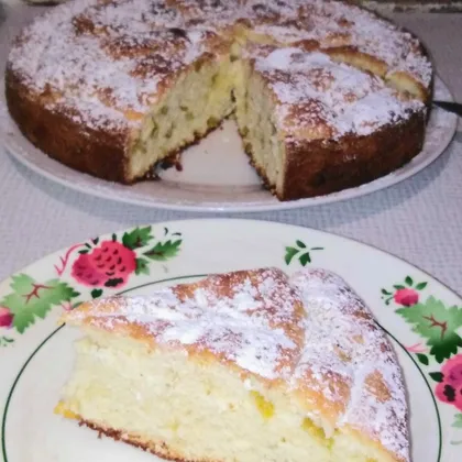 🥧Шарлотка с ревенем