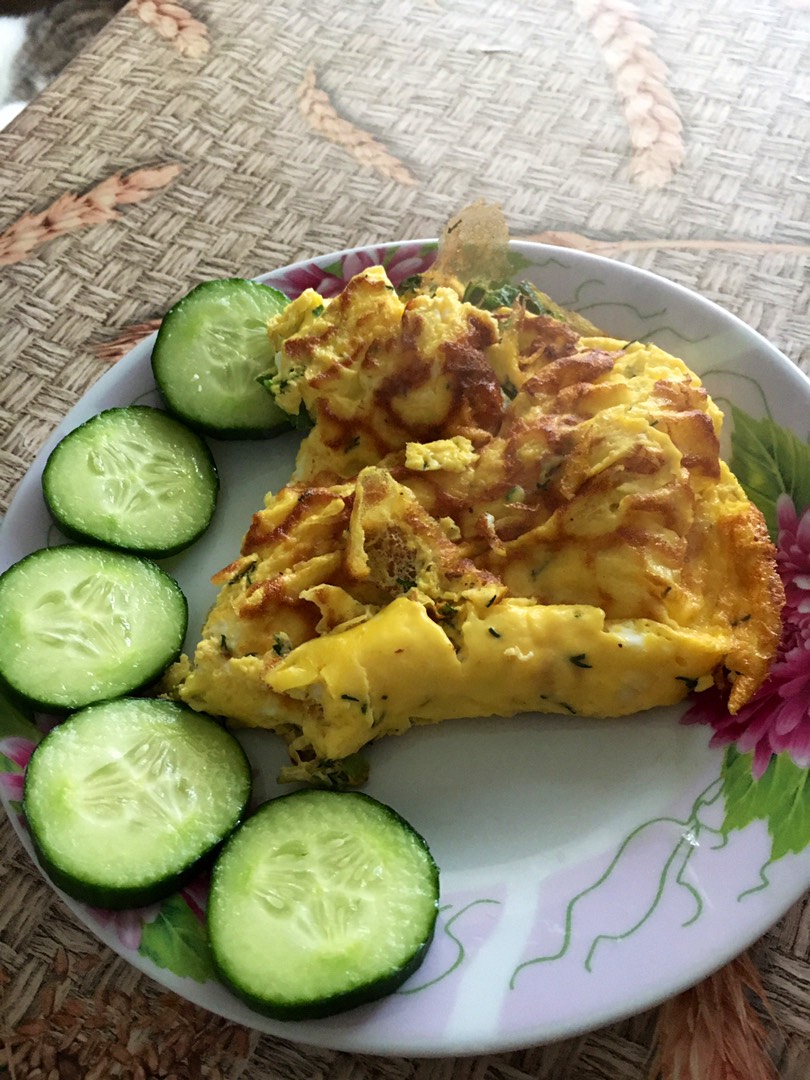 Омлет с зеленью