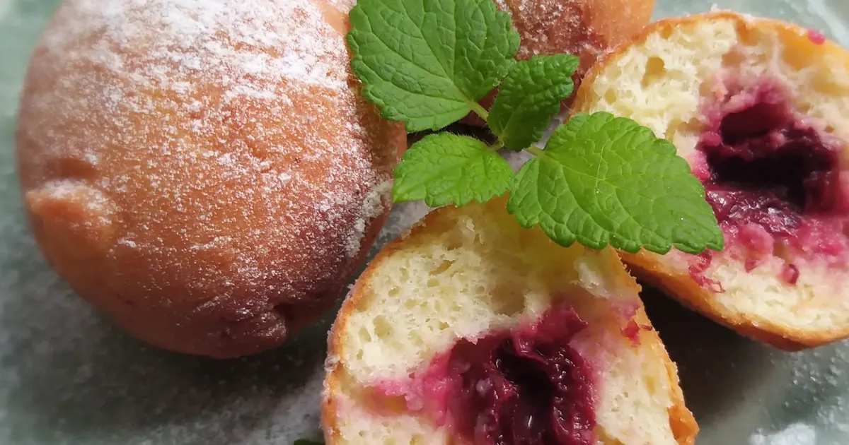Творожные пончики с вишней рецепт с фото пошаговый от Юлия Прохорова ...