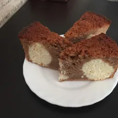 Шоколадный манник с творожными шариками 🥮