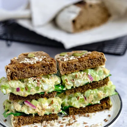 Полезный высокобелковый перекус за 5 минут - сэндвич с тунцом 🐟