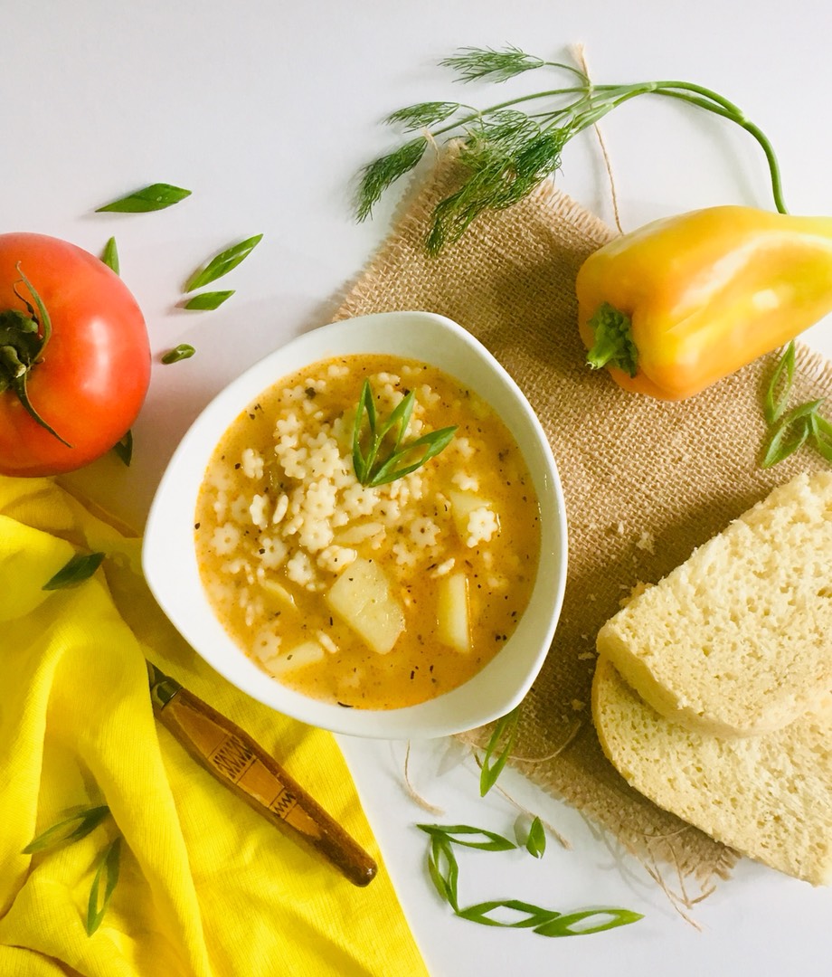 Суп с макаронами - звёздочками