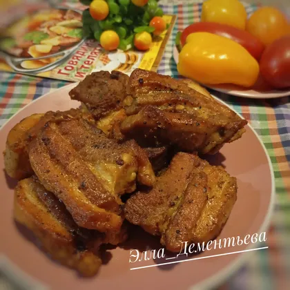 Свиные рёбра на сковороде 