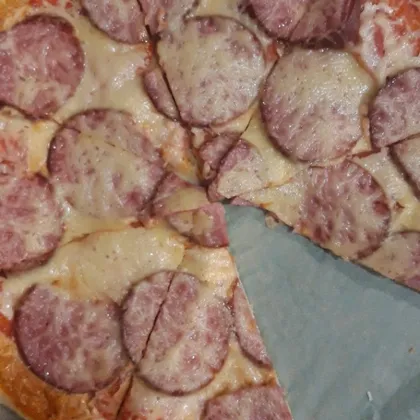 Пицца домашняя с тонким тестом