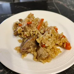 Плов с индейкой на сковороде