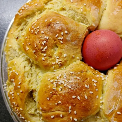 Греческий пасхальный хлеб Цуреки