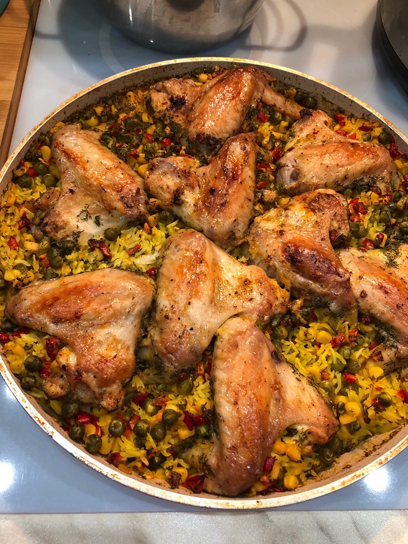 Курица с рисом в духовке