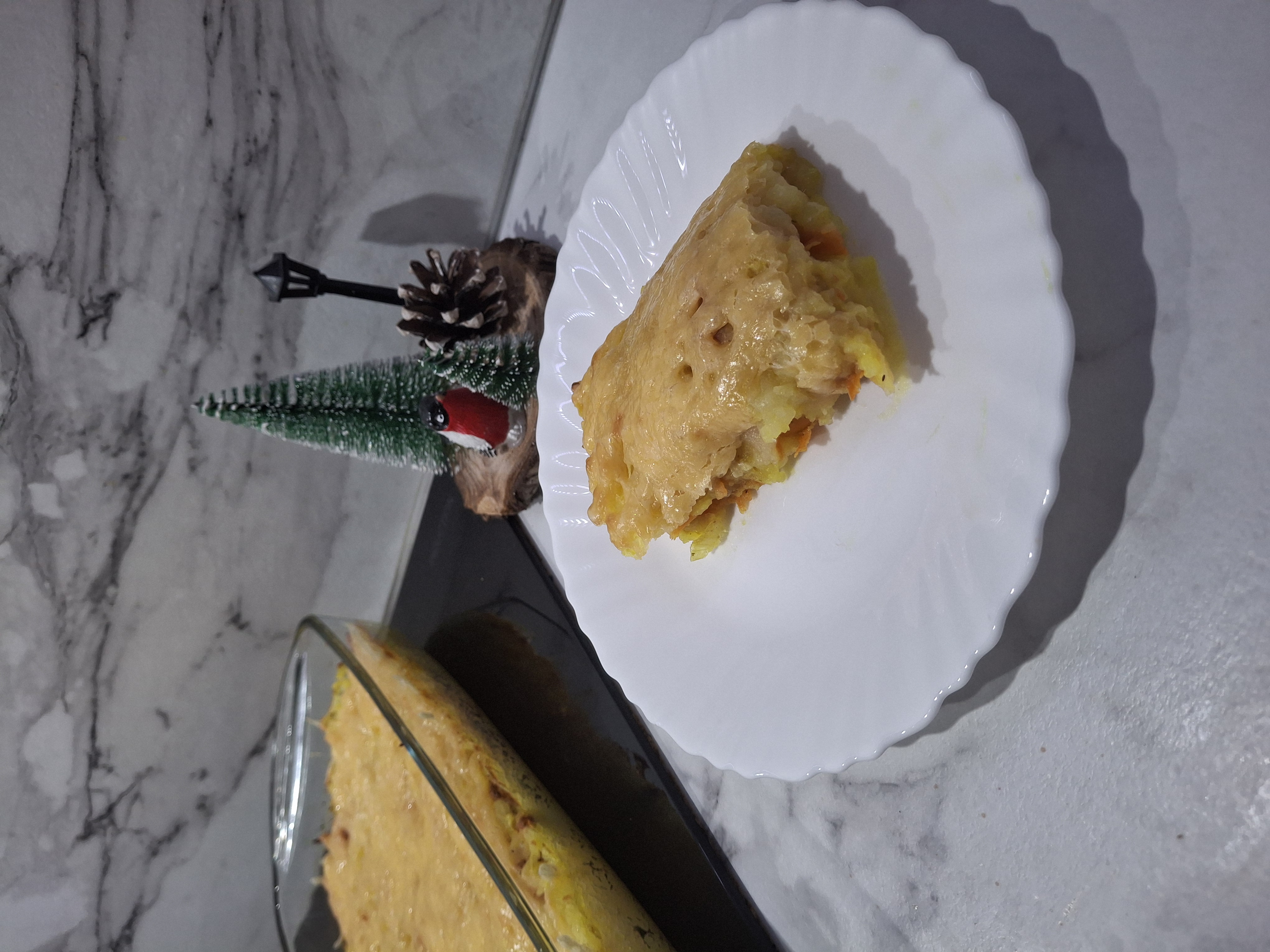 Запеканка картофельная с сосисками