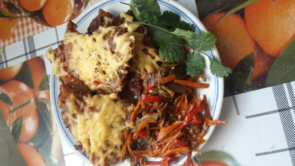 Мясо под сырной корочкой