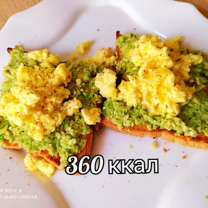 ПП завтрак с яйцом и авокадо на 360 ккал