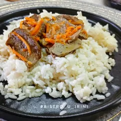 Рис с подливкой из печени