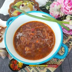 Борщ из краснокочанной капусты в мультиварке 