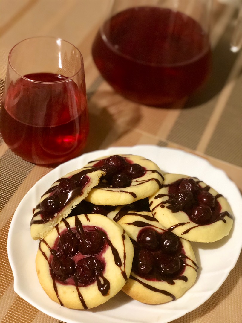 Печенье с вишней 🍒 и шоколадом 🍫