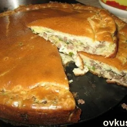 Супер нежный пирог с капустой и мясом