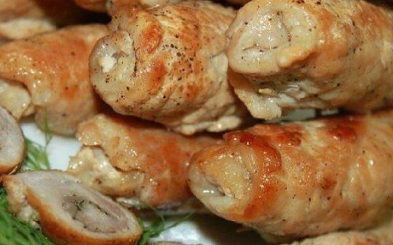 Праздничные свиные рулетики