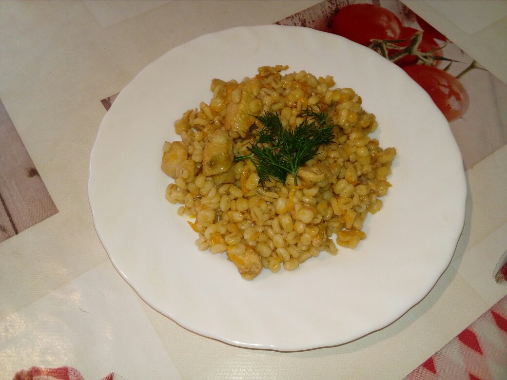 Вкусная перловка с курицей!