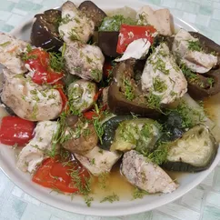 Овощное рагу пп с куриной грудкой