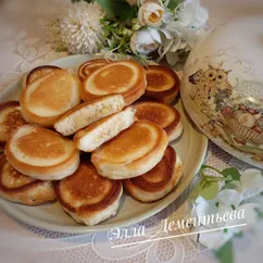 Оладьи на сметане с бананом