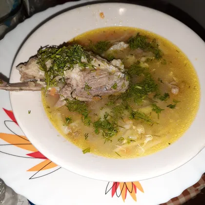 Суп из свиных рёбрышек с домашней лапшой в мультиварке