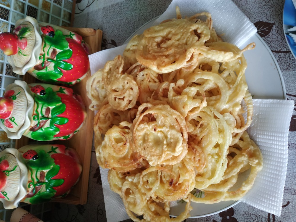 Луковые кольца в кляре
