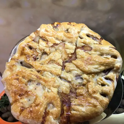 Пирог с картофелем и колбасой