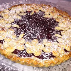 Песочный пирог на растительном масле с вишней «Ягодное лукошко» 🥧🍒