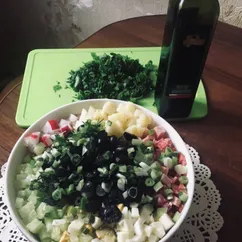 Окрошка с оливками👌