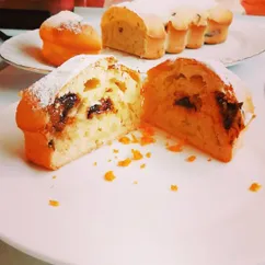 Апельсиновый кекс с кусочками шоколада 🍊