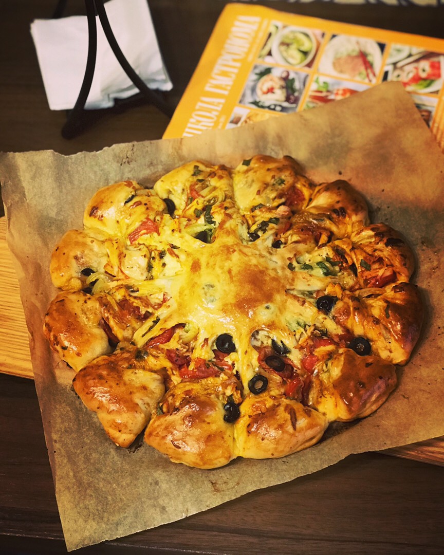 Пирог с курицей и овощами