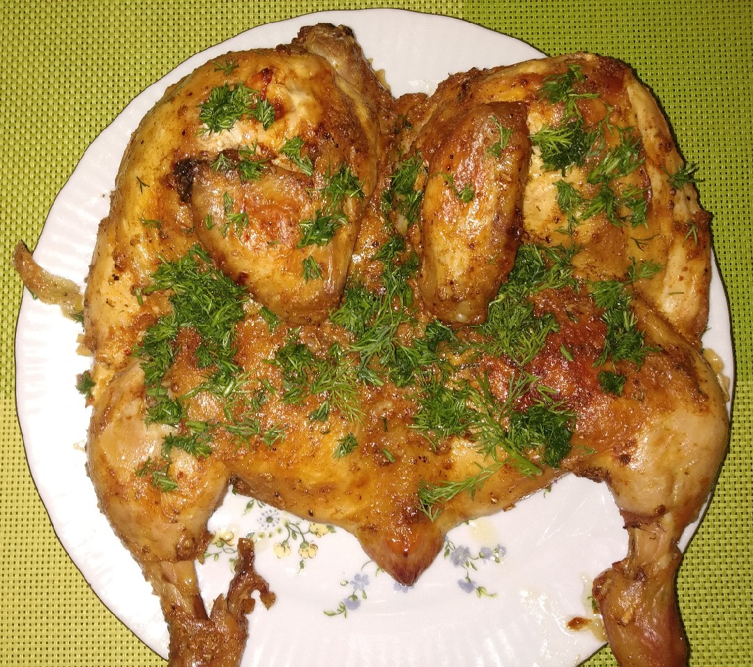 Курица табака в духовке