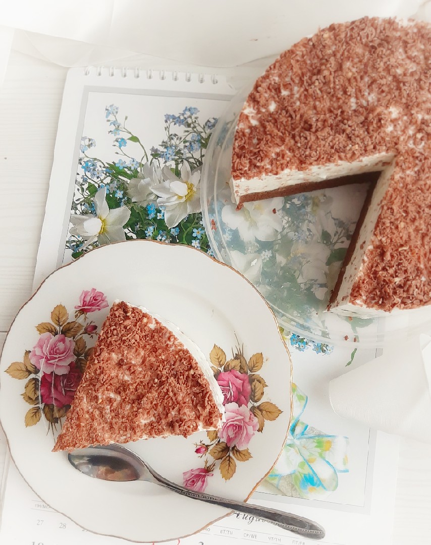 Творожный торт из печенья без выпечки - рецепт автора Екатерина Соколова 🏃‍♂️