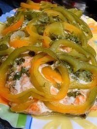 Православной хозяйке. Рыба, запечённая со сладким перцем