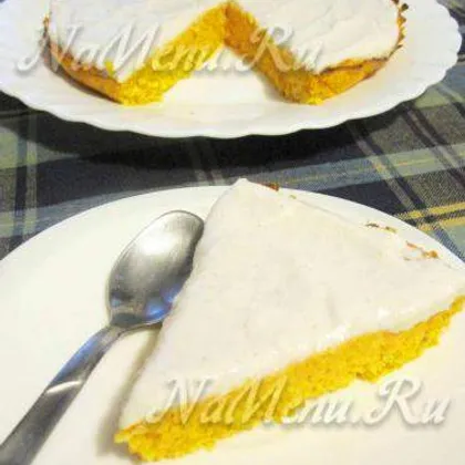 Морковно-кокосовый торт с лимонным кремом
