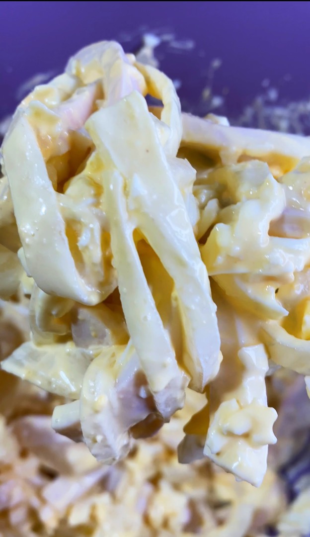 Мой любимый салат с кальмарами